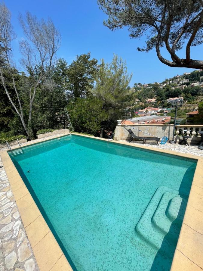 appartement bas de villa avec piscine privée partagée proche bord de mer Cagnes-sur-Mer Exterior foto